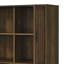 Armoire d'appoint haute 4 portes en bois d'ingénierie en pin foncé