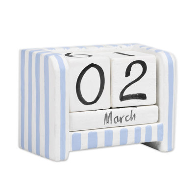 NOVICA Handmade Bright Days Wood Perpetual Calendar