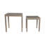 Table d'appoint en bois de travertin et de bois 2 pièces Trish
