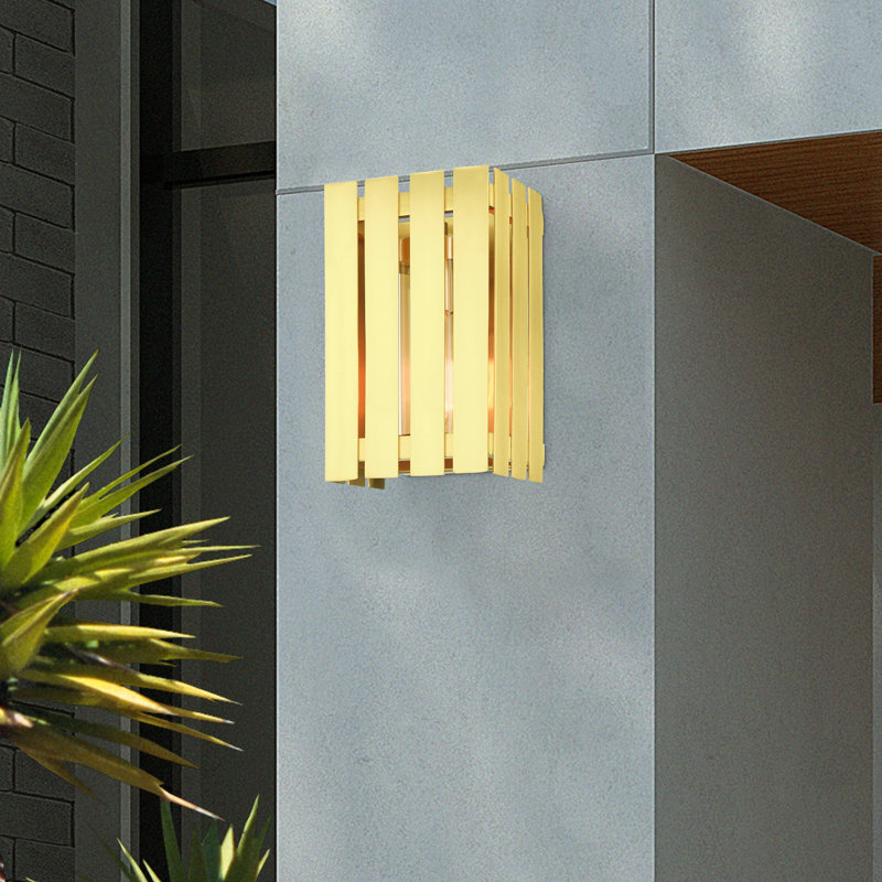 Greenwich Wall Light, Satin Brass, 17" H x 8" W x 5.5" D