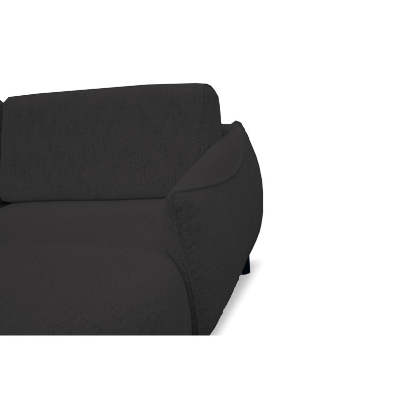 5 Seater Corner Sofa , Right Hand Facing, Black