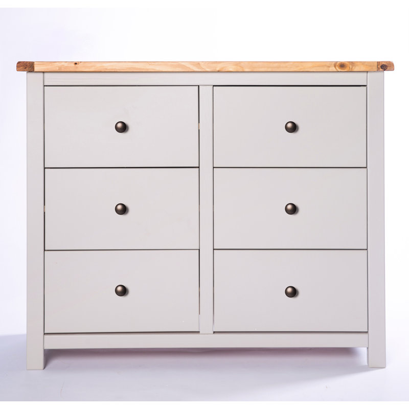 Espana 110 cm W Chest of 6 Drawers, Brass