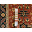 Tapis de couloir oriental 2 pi 6 po x 12 pi 2 po en laine organique rouge Heriz Re-création noué à la main 6D134931BCE940E38080E996C49CA1E9