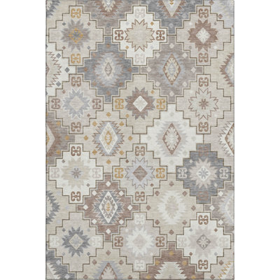 Premium Machine Washable Mayfield AMF2123 Ethnic Rug