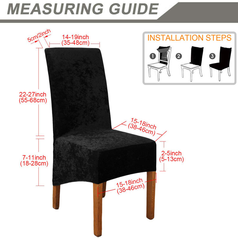 Dining Chair Slipcover, Black