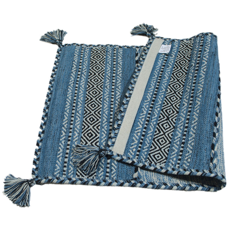 Ricky Striped and Oriental Flatweave Kilim Area Rug, Rectangle 60 x 90cm