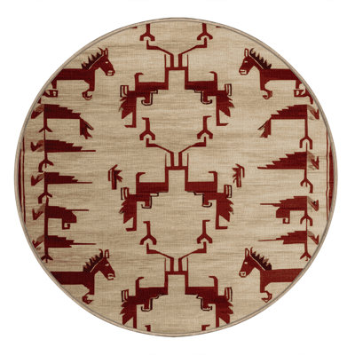 Machine Washable Art Deco Brown Area Rug
