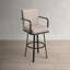 Cemalettin 45'' Aluminum Outdoor Bar Stool with Cushion-35688836-35688835-62683121
