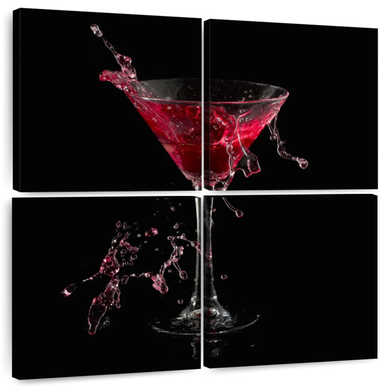Red Martini Splash, H 32 po x l 32 po