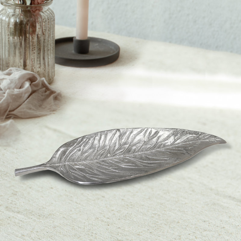 Bayou Breeze Jacklynne Aluminum Tray, Silver