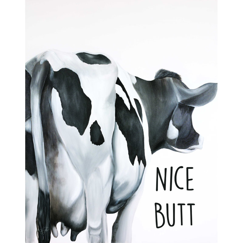 Vue arrière de la vache - imprimé, H 16 po x l 12 po