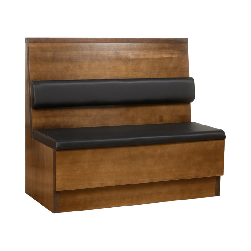 Cabine en bois massif 48 ", Bois brun foncé, Noir