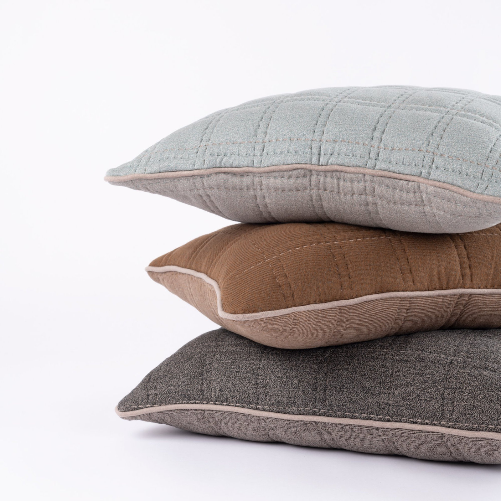 Gana Cotton Pillow Sham, Euro, Granite