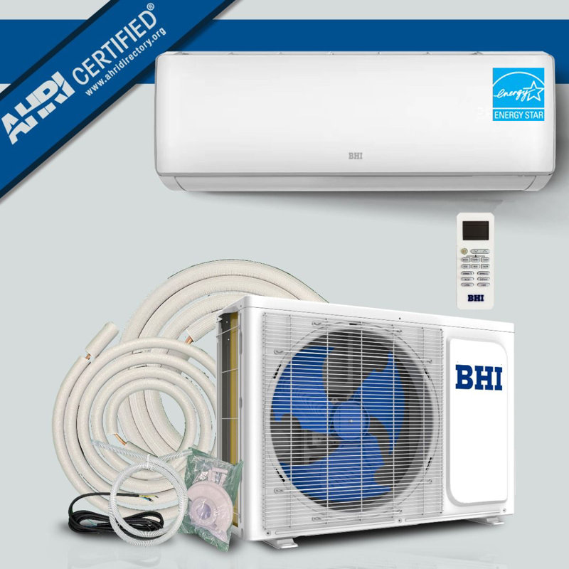 White 12000 BTU Energy Star Ductless Mini Split Air Conditioner with Heat Pump
