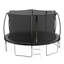 Trampoline de 14 pi (coussin de couleur double face), trampoline pour enfants et adultes avec filet et échelle, poteau de clôture incurvé