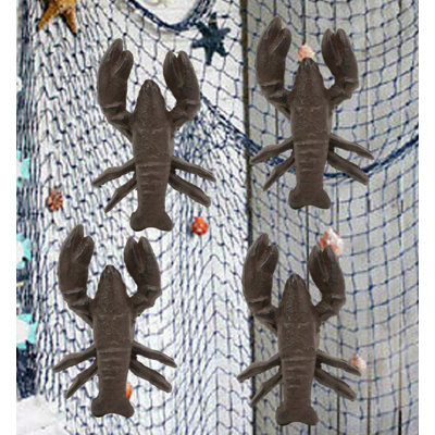 Figurine décoratif de bébé creole crawfish baby en fonte nautique cajun Lockhart