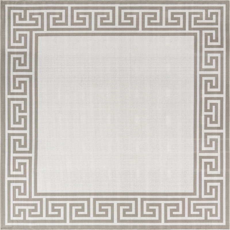 Tapis d'extérieur couleur caillou Ayton, Carré 7 pi 10 po