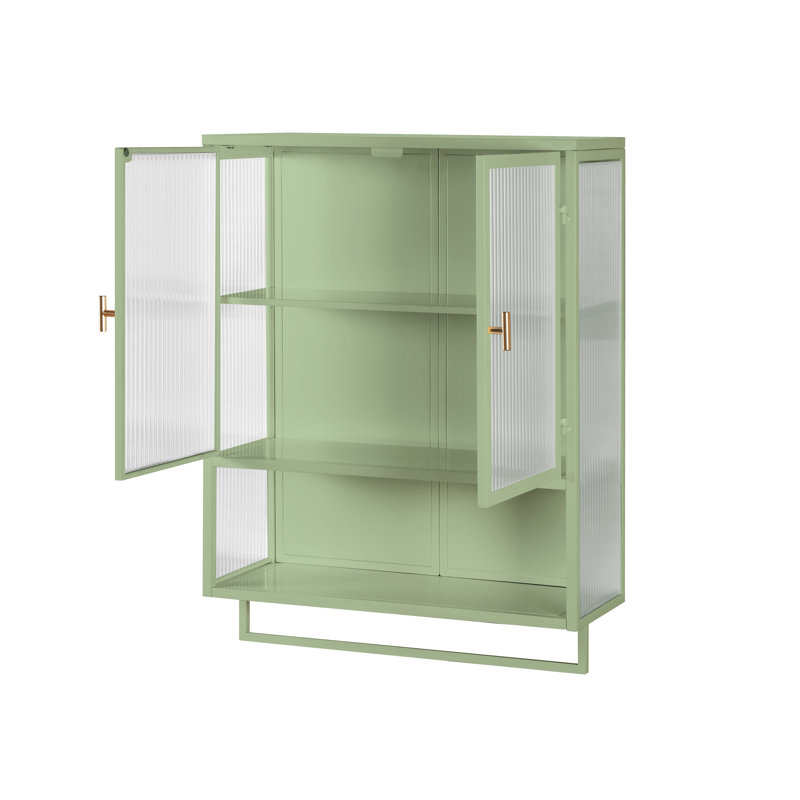 Adelline Metal Accent Cabinet, Green