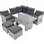 Fauteuil inclinable d'extérieur avec table réglable, repose-pieds gris - Confortable pour les meubles de patio, les tables d'appoint et la cour