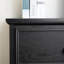 Commode 6 moderne noir avec rangement spacieux pour la chambre 6 tiroirs