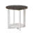 Gunnison Rustic Farmhouse Round Table with Storage Shelf-2009570883