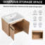 Meuble-lavabo simple avec plateau en résine 23,62 po Ziyla