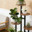 Support pour plante d'intérieur à 7 niveaux pour plantes d'intérieur, étagère à fleurs ronde avec structure en métal, support à plantes peu encombrant pour salon, balcon, patio