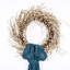 Couronne de sapin artificielle 24 po pour porte d'entrée avec écharpe bleu sarcelle 24 po