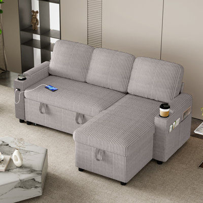 3 Seater Fabric Sofa & Chaise