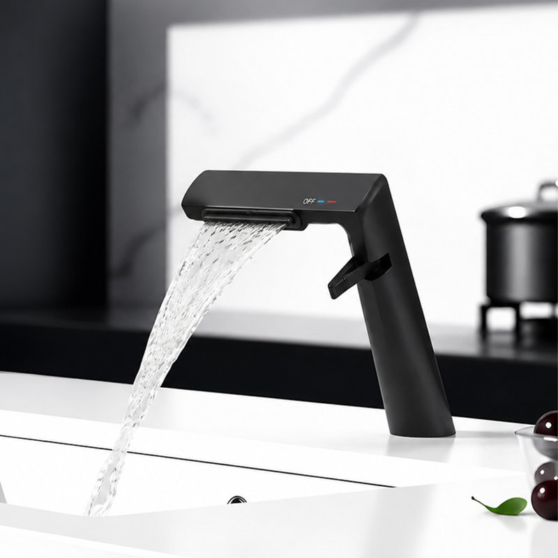 Single-Hole Single-Handle Bathroom Faucet, Matte Black