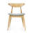 2 - Pack Retro Dining Chairs In Natural + Beige, Ergonomic Curved Back, Rubberwood Frame, And Easy Assembly Back Rest, Foam Filled Seats-963495193-963495189