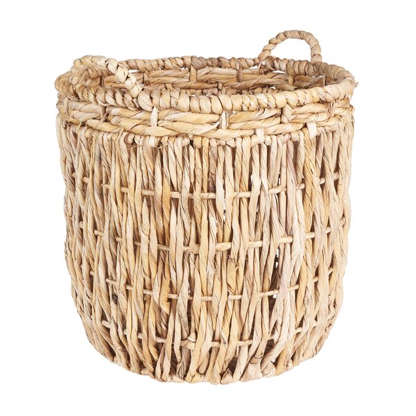 Small Wicker Fishing Basket - 7.5 x 6 x 5.5 Handle - Brown