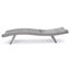 Chaise longue en osier crème