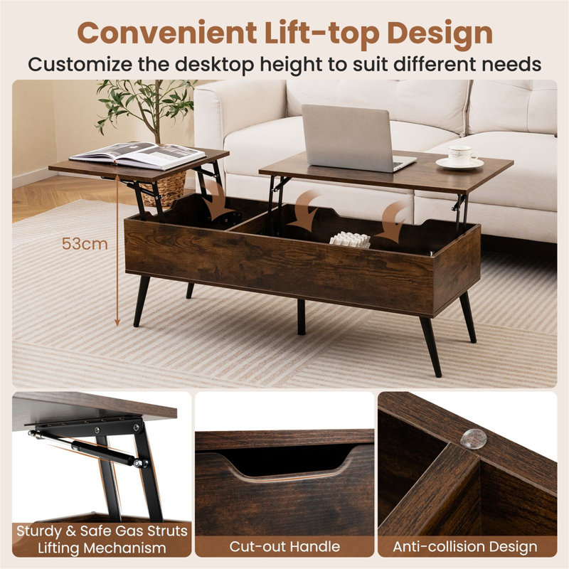 Lift Top Coffee Table with Storage