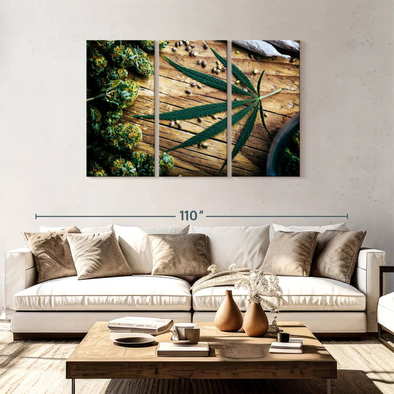 Senne Dried Marijuana, 48" H x 74" W