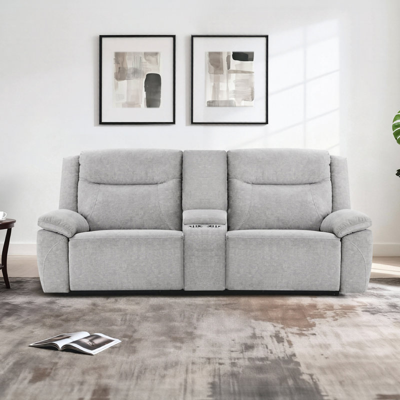 Jagger 3 - Piece 91.7'' Power Reclining Sofa with Cupholders, Storage & USB Ports, Argo Chrome Velvet