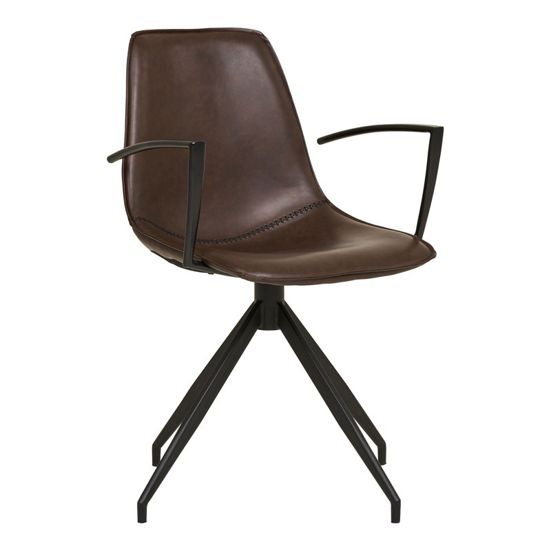 Garnon 48cm H Polyester Upholstered Armchair, Brown