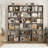 70.9" Wide Bookshelf, Tall Bookcase with 12 Open Shelves and 3 Cabinets, Large Wooden Bookshelves-568525982