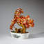 Genuine Carnelian Gemstone Bonsai Tree in Oval Ceramic Pot (9")