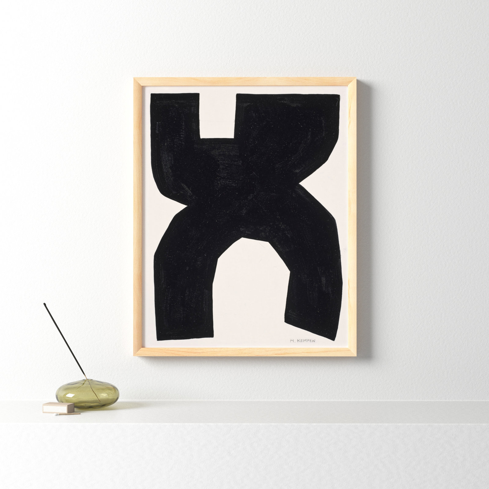 Module On White 1 by Michael Kempen, Brown, 25" H x 20" W x 1.25" D