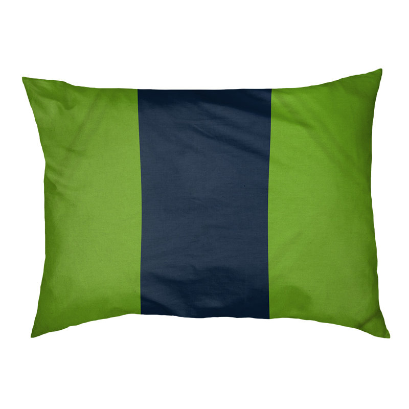 Coussin Minnesota, Vert aurore / bleu minuit / vert aurore, Grand (l 40 po x P 30 po x H 14 po)