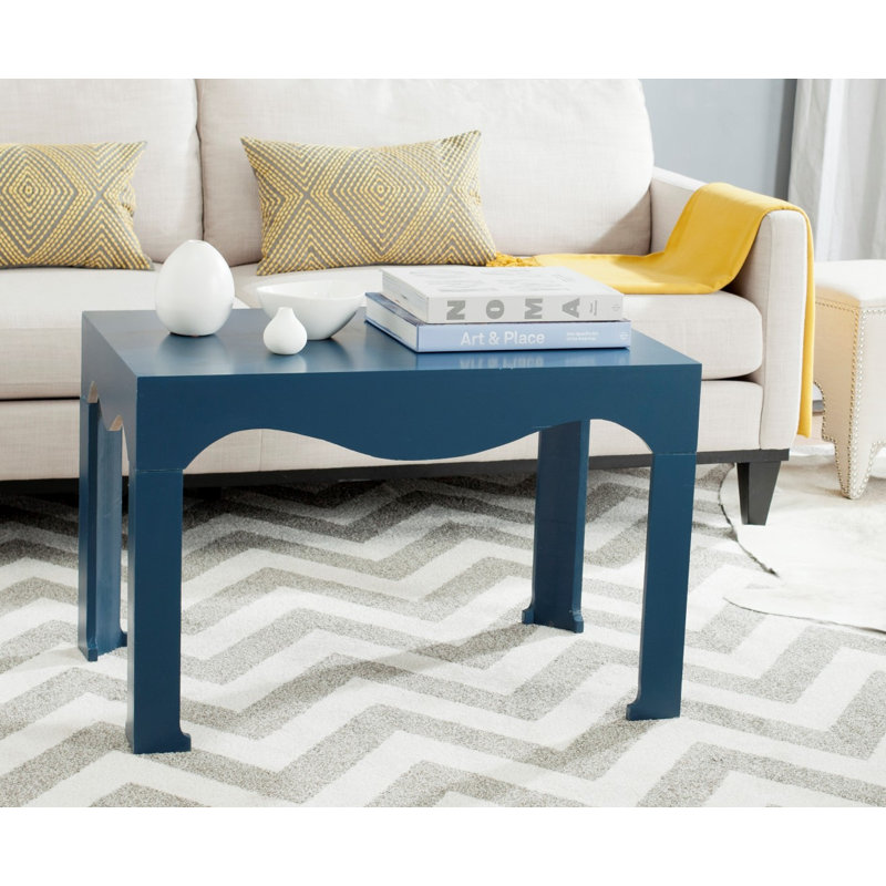 Dunlin Solid Wood Coffee Table, Dark Blue