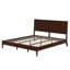Lit plateforme en bambou Mid-Century avec lattes et support en métal-130379868-130379870