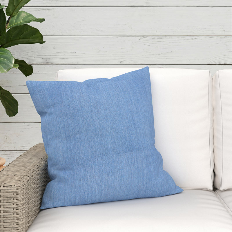 Gabi Sunbrella® Indoor/Outdoor Throw Pillow, Square 20", Cast Ocean Sunbrella® Plainweave