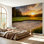Papier peint adhésif pelez et collez, terrain de golf, paysage, coucher de soleil, sport, sable, bunker, soleil, arbres, auto-adhésif, papier contact amovible, décoration murale pour le salon, chambre à coucher, H 100 po x l 144 po