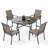 Basima 4 - Person Patio Dining Set with Round Table