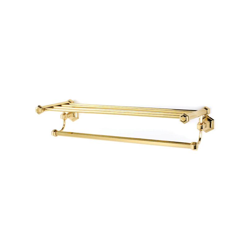 Nicole Wall Shelf, Polished Brass