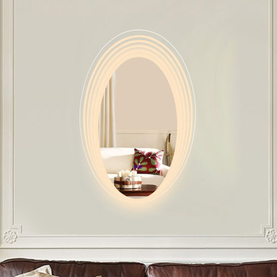 Contemporary Oval Wall Mirror
