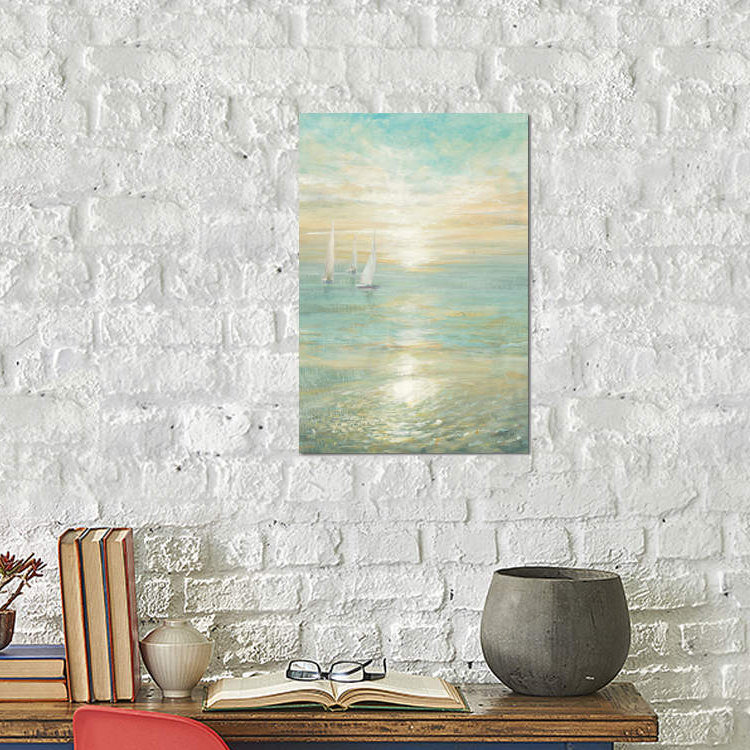 Sunrise Sailboats I by Danhui Nai - Print on Canvas, Wrapped Canvas, 152.5 cm H x 101.5 cm W x 3.175 cm D