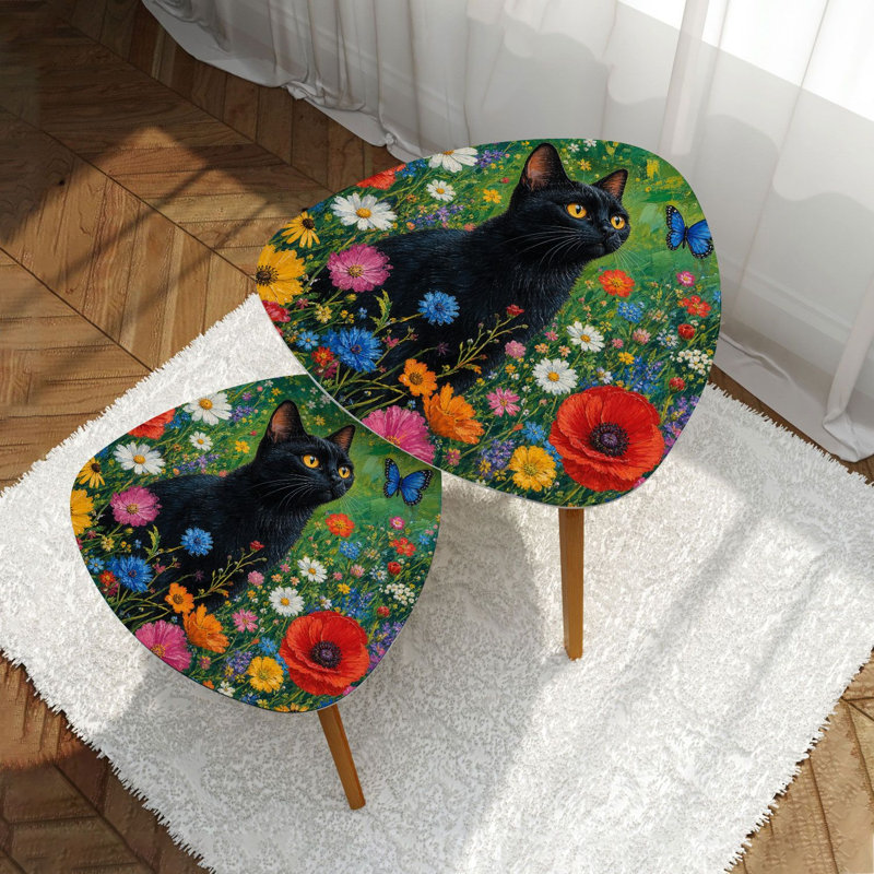 Ensemble de 2 tables basses gigognes Triangle